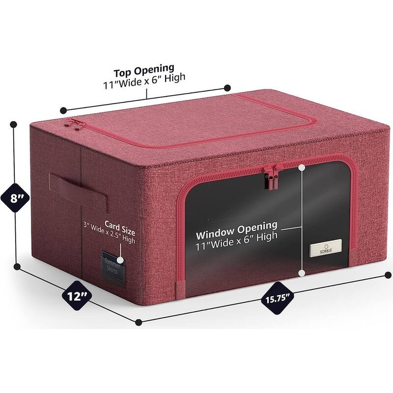 Storage bins with Window (Single) - 8'' H X 15.75'' W X 12'' D