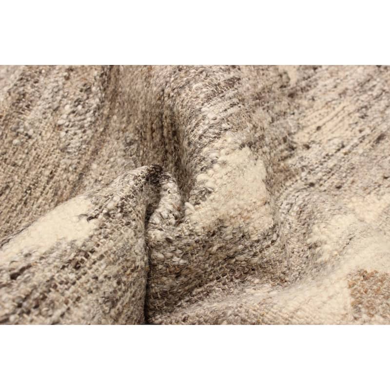 ECARPETGALLERY Flat-Weave Ankara FW Tan Wool Kilim - 5'1 x 8'0