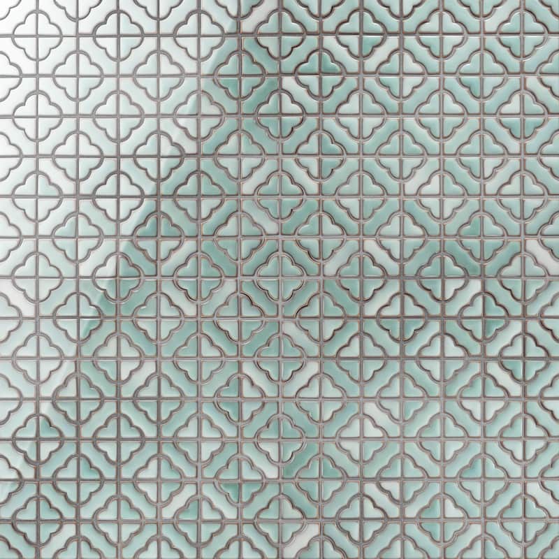 Merola Tile Hudson Tower Mint Green 12" x 12" Porcelain Floor and Wall Tile