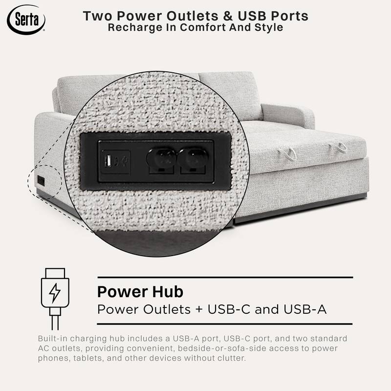 Serta Hayden Convertible Sectional Sofa with Storage