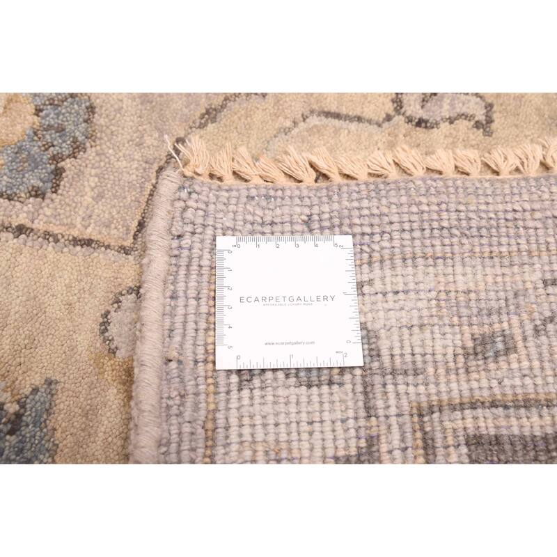 ECARPETGALLERY Hand-knotted Finest Agra Jaipur Light Grey Wool Rug - 7'9 x 9'10