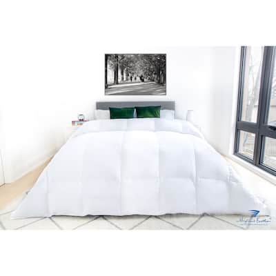 Highland Feather 725 Loft Hutterite White Goose Down Iceland Duvet/Comforter 500TC Casing with Corner Ties