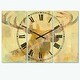 preview thumbnail 2 of 4, Designart 'Golden Deer I' Cottage 3 Panels Oversized Wall CLock - 36 in. wide x 28 in. high - 3 panels