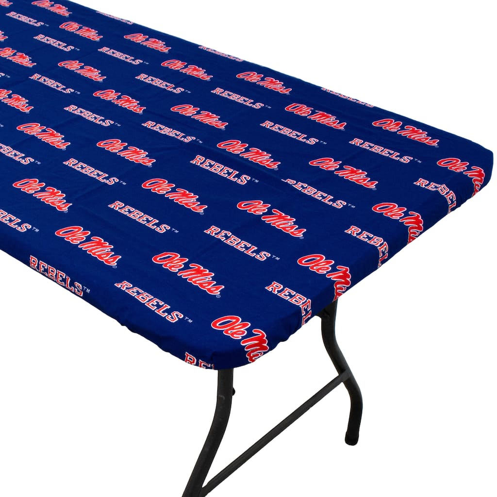 Mississippi Rebels Tailgate Fitted Tablecloth, 33" x 33", Card Table
