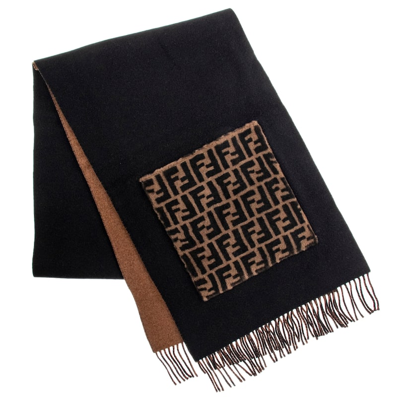 Fendi Scarf with Shearling FF Patch Pockets