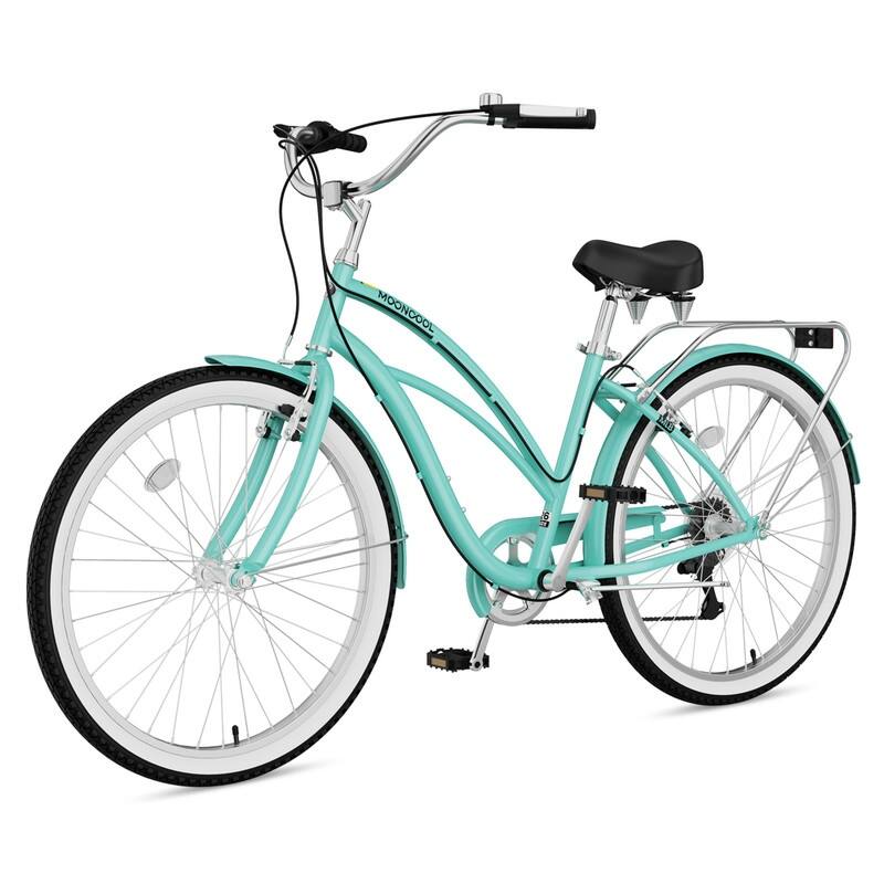 Beach Cruiser Bike for Women and Men, 24/26 Inch 7-Speed Adult Bicycle