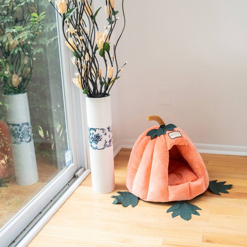 Cat Bed PumpkIn Shape - 20"(L) x 20"(W) x 16"(H)