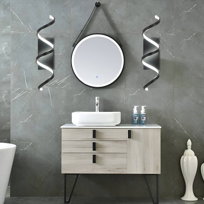 Aluminum LED Flush Mounted Sconce (Black)