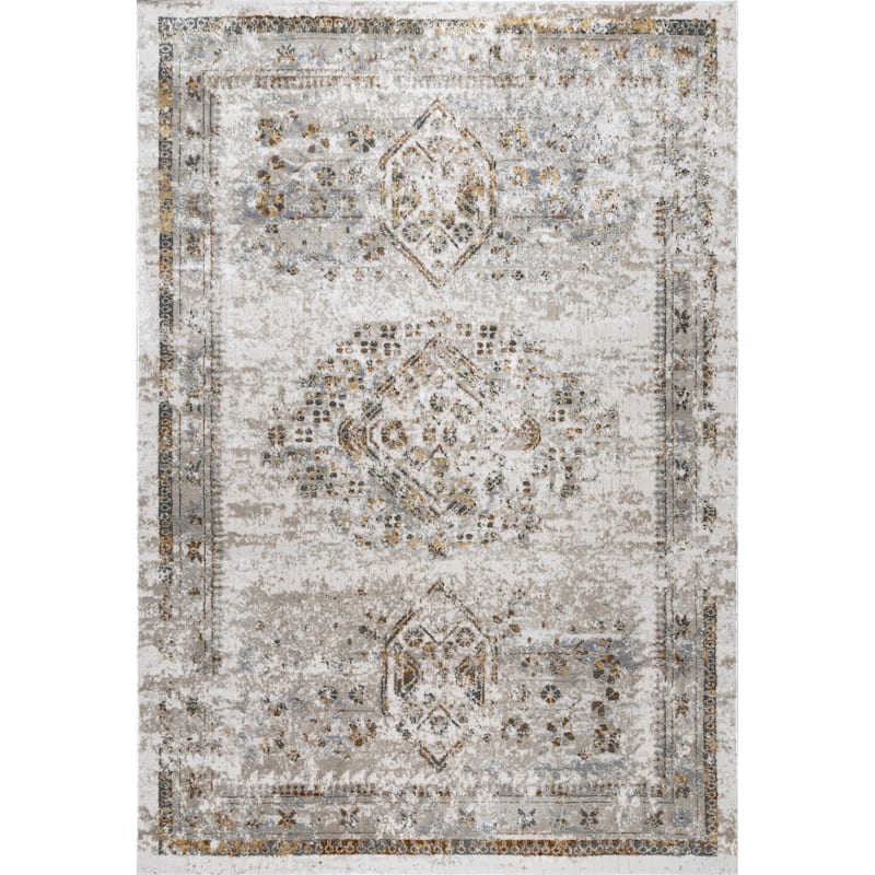 Nuloom Lucille Faded Vintage Medallion Area Rug