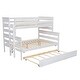 preview thumbnail 9 of 24, Wood Twin over Full Bunk Bed with Twin Size Trundle