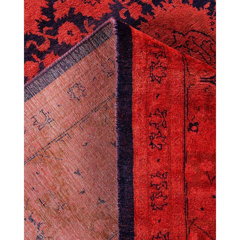 Fine Vibrance, One-of-a-Kind Hand-Knotted Area Rug - Orange, 9' 1" x 11' 10" - 9' 1" x 11' 10"