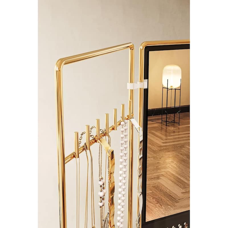 Gold Jewelry Organizer Stand - 3-Piece Foldable