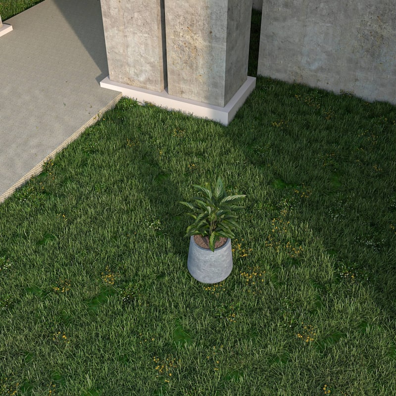 Orchid Round Decorative Fiberstone and MGO Clay Planter Pot With Drainage for Indoor Outdoor Home Office Yard Patio Porch Decor