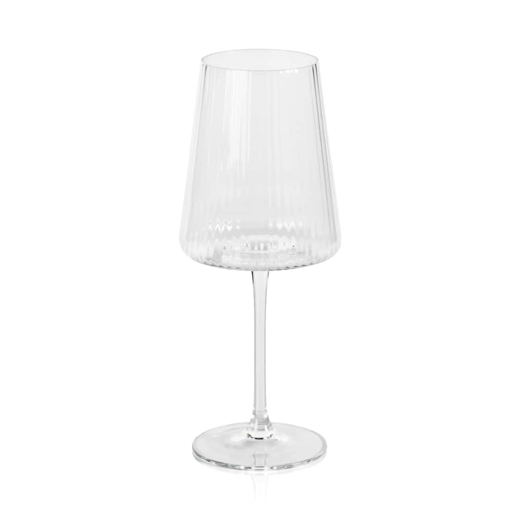 Benin Fluted Textured Wine Glasses, Set of 4