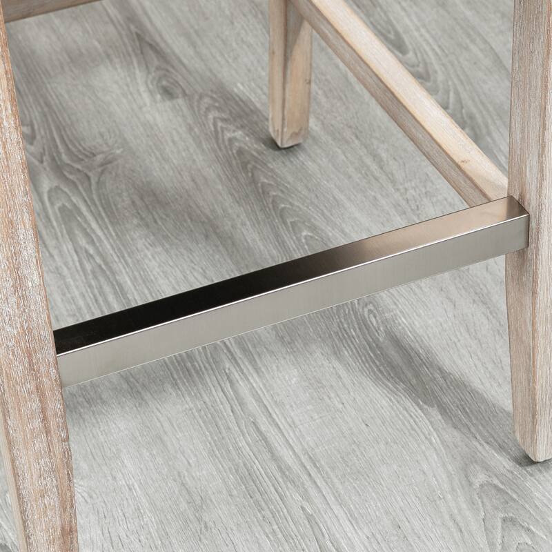 Counter Height Bar Stools Set Of 2 With Wood Legs