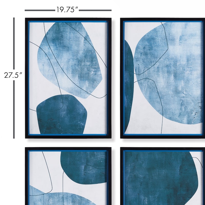 Abstract Ecliptic Prints, Set Of 4