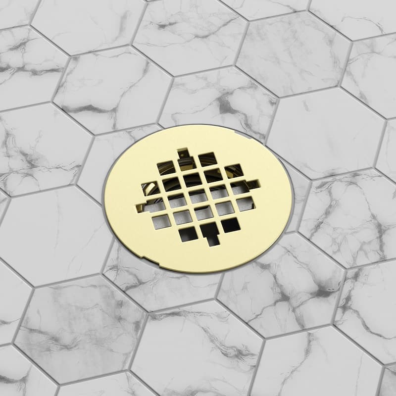 DreamLine DN09X02R SlimLine 2" Round Shower Drain - Brushed Brass