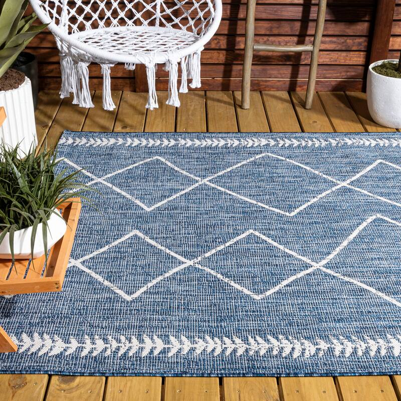 JONATHAN Y Kafel Tribal Diamond Trellis Indoor/Outdoor Area Rug