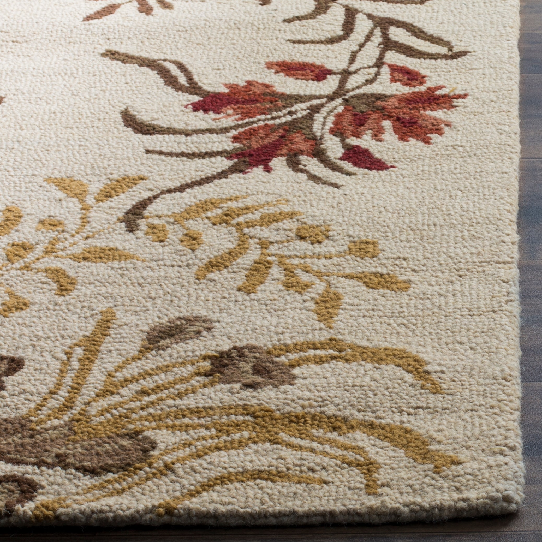 Safavieh Blossom Dicy 6 X 6 Wool Beige Round Indoor Floral