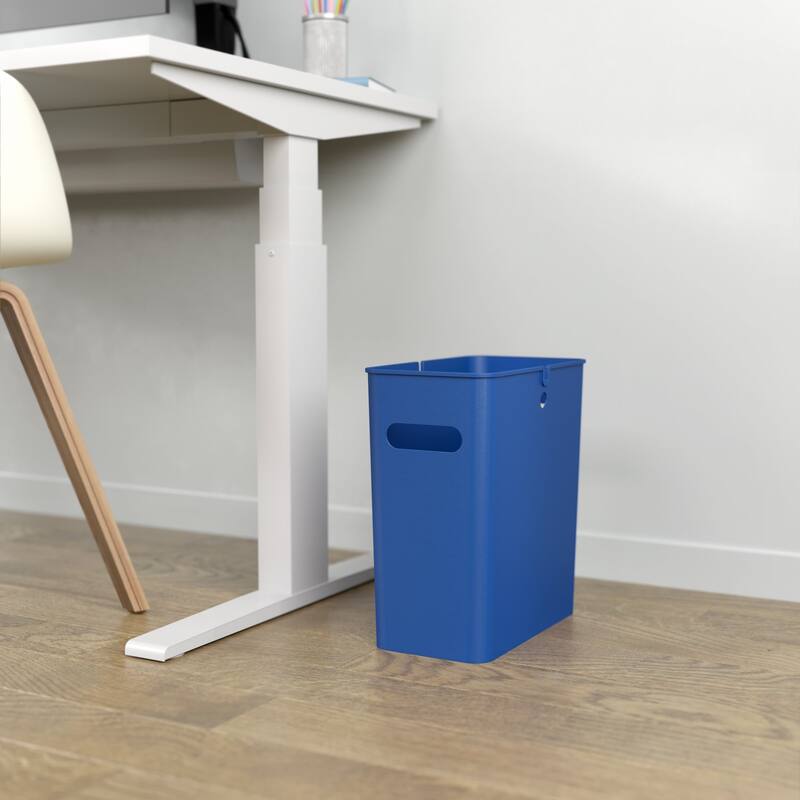iTouchless 4 Gallon / 16 Liter SlimGiant Blue Wastebasket (6-Pack)