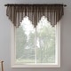 preview thumbnail 53 of 73, No. 918 Erica Crushed Voile Ascot Beaded Sheer Rod Pocket 1-Piece Curtain Valance 51x24 - Cocoa