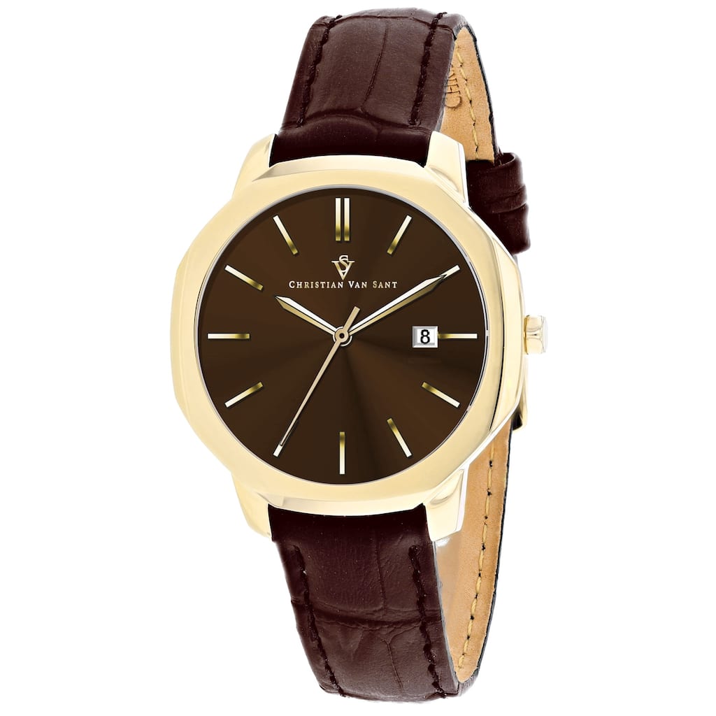 Christian Van Sant Women's Octave Slim Brown Dial Watch - CV0507 - 6 (36)