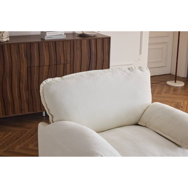 Chenille Oversized Lounge Chair with Thick Cushions and High Back Support Wide Seat