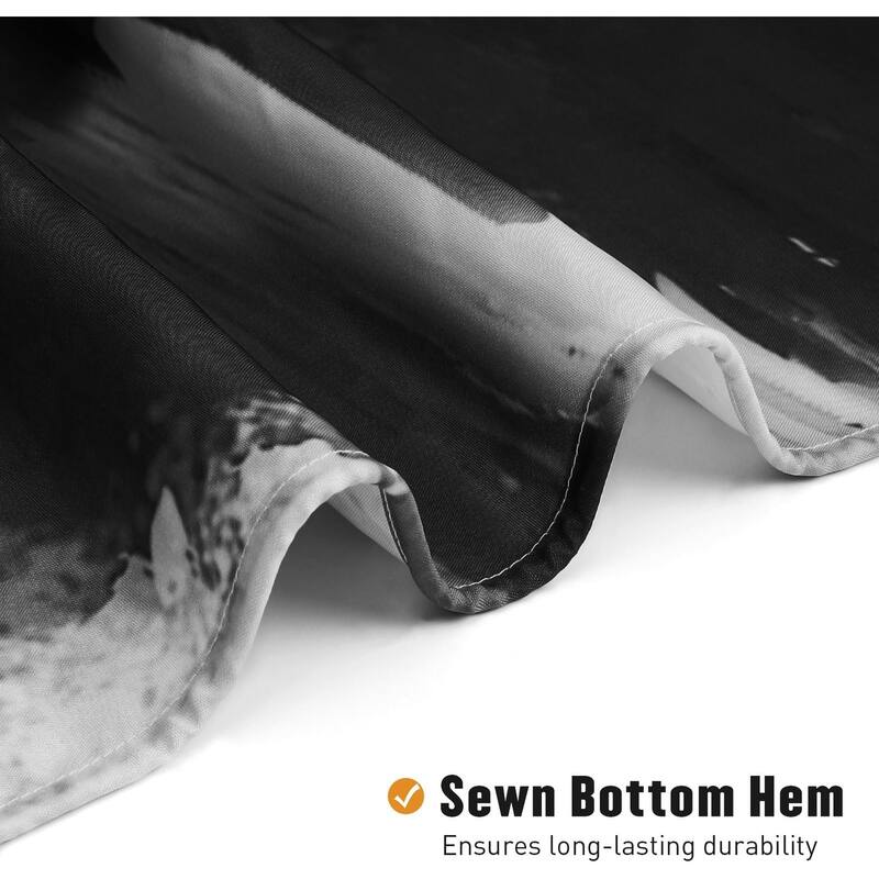 Abstract Black Ombre Shower Curtain, 72"x72", Chic Modern Decor