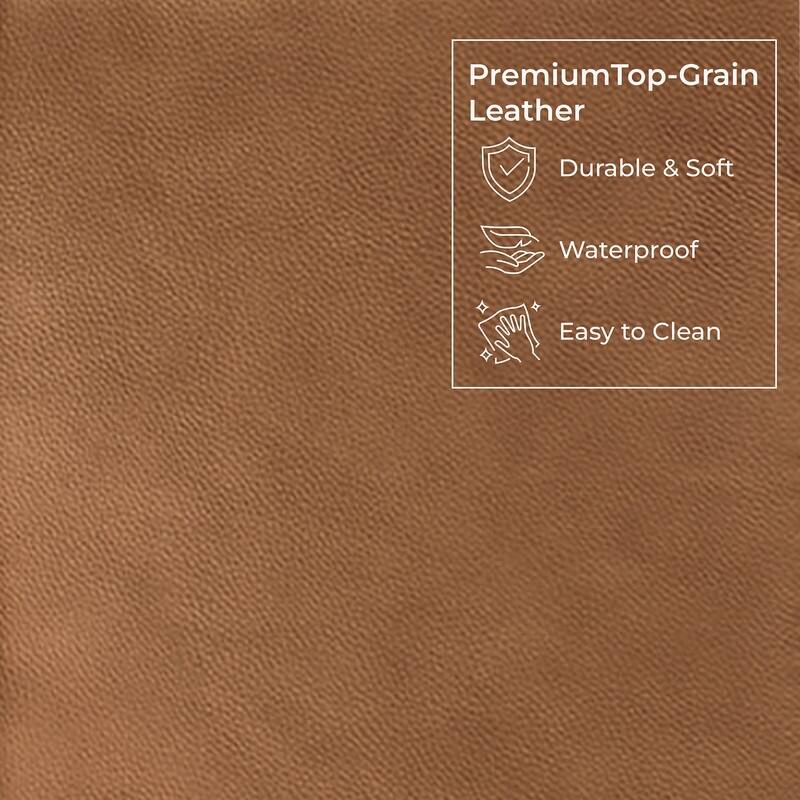 Spruce & Spring Genuine Leather Power Reclining Sofa with Wireless Charging