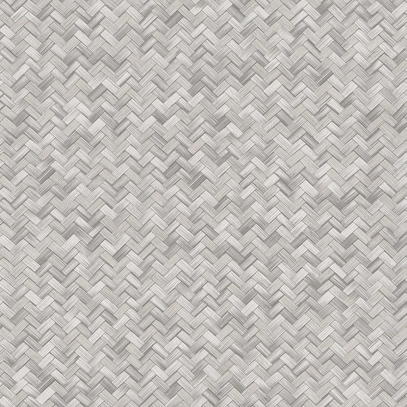 Braided Geometric Pattern Jute Basket Weave Chevron Wallpaper
