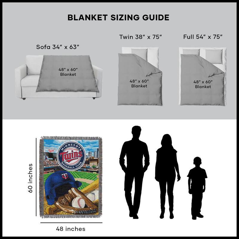 MLB Woven Tapestry Throw Blanket