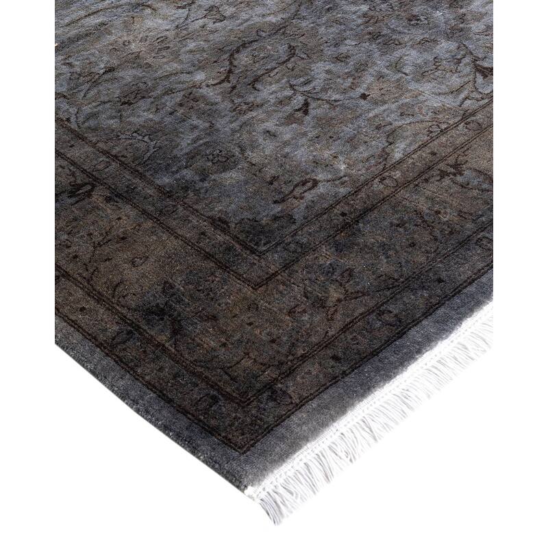 Fine Vibrance One-of-a-Kind Hand-Knotted Area Rug - Gray, 4' 3" x 6' 0" - 4' 3" x 6' 0"