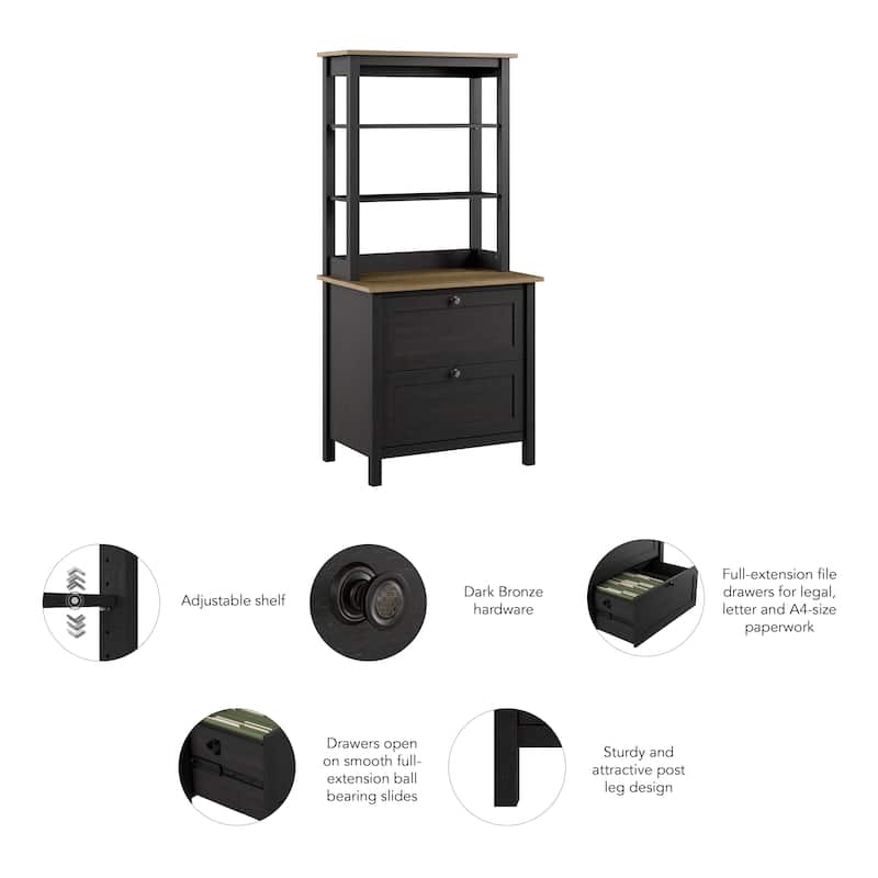 Mayfield Bookcase with Drawers by Bush Furniture