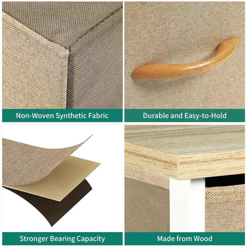 Modern Wide Dresser Storage Tower with 8 Drawers