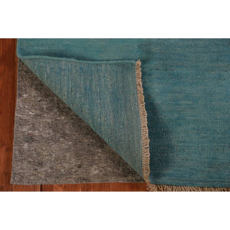 Blue Gabbeh Oriental Accent Rug Hand-Knotted Wool Carpet - 2'8" x 4'0"