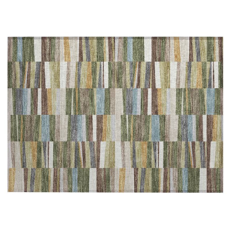 Machine Washable Indoor/ Outdoor Modern Antonito Chantille Rug