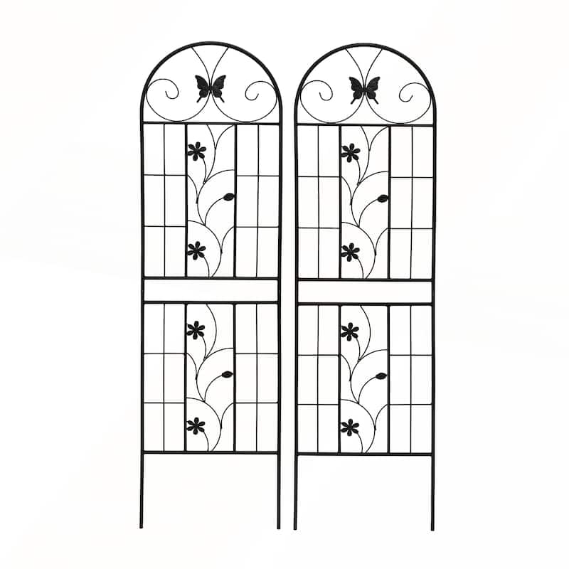 2 Pack Metal Garden Trellis 71in x 19.7in Rustproof Trellis
