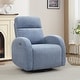 preview thumbnail 7 of 57, Power Swivel Rocker Glider Nursery Recliner with USB Port Blue - Chenille