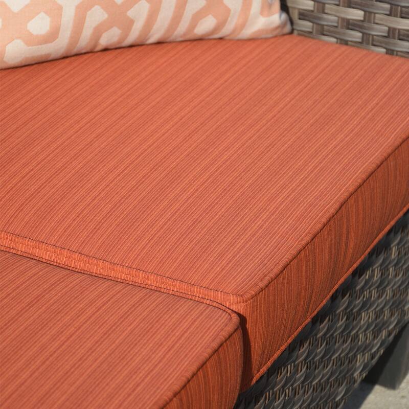 OVIOS 7-piece Patio Outdoor Wicker Conversation Set