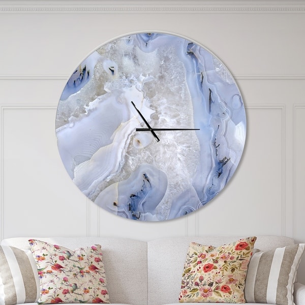 slide 2 of 9, Designart 'Agate Stone Background' Oversized Modern Wall CLock 36 in. wide x 36 in. high