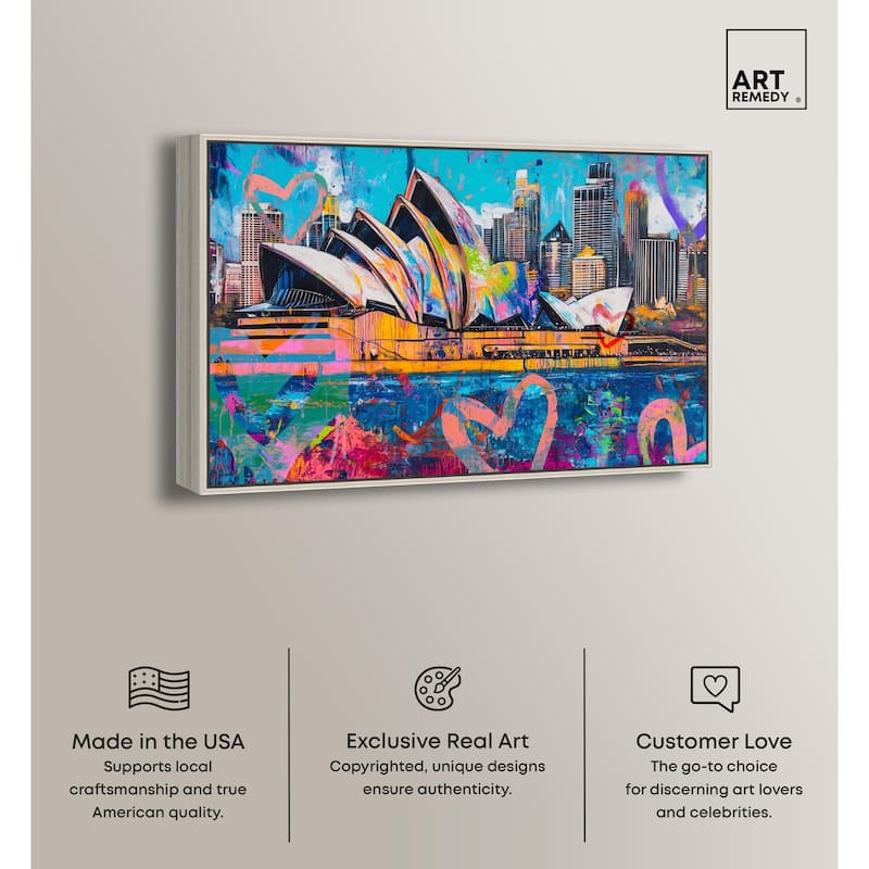 Sydney Opera Graffiti Canvas by Art Remedy