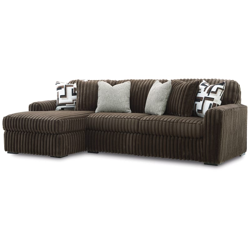 Signature Design by Ashley Midnight-madness Brown 2-Piece Sectional Sofa with Chaise - 120" W x 65" D x 40" H
