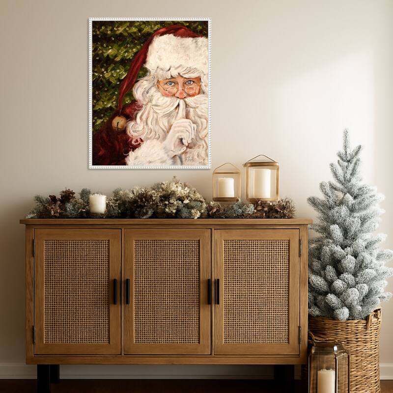 Secret Santa by Patricia Pinto Framed Canvas Wall Art Print
