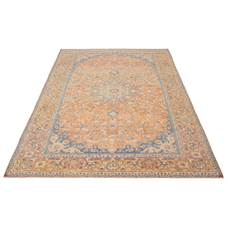ECARPETGALLERY Hand-knotted Antalya Vintage Orange Wool Rug - 7'9 x 11'5