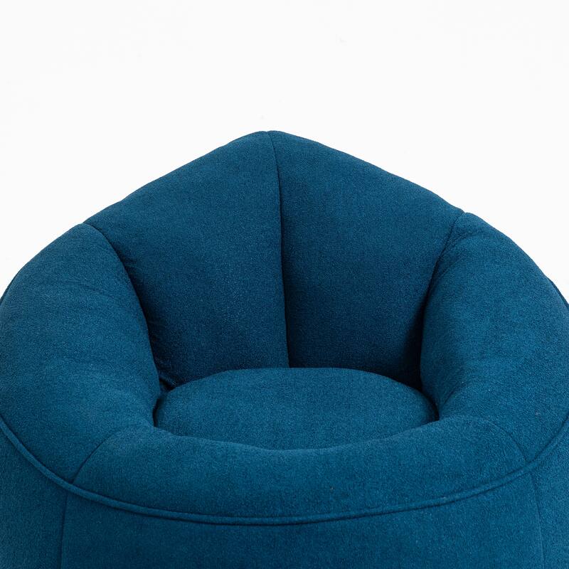 Microfiber High-Density Foam Bean Bag Lounge Chairs with Removable Footrest
