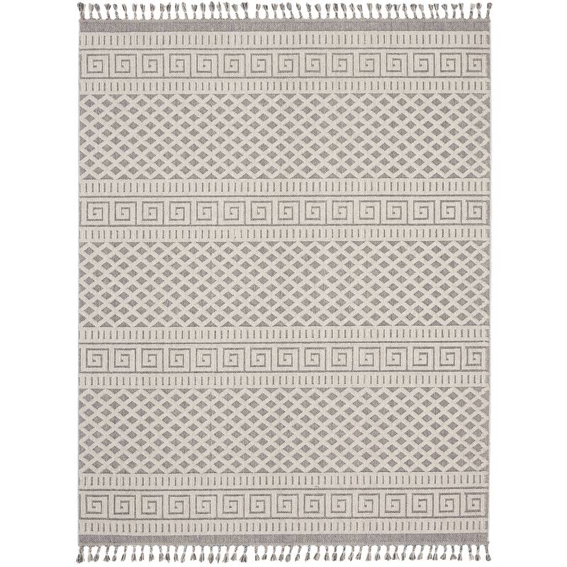 Nourison Elwood Contemporary Greek Key Lattice Geometric Area Rug