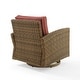 preview thumbnail 12 of 32, Crosley Bradenton Outdoor Wicker Swivel Rocker Chair