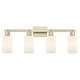 preview thumbnail 41 of 76, Innovations Lighting Endless Possibilities Arcadia - Clymer - 4 Light 31" Bath Vanity Light Antique Brass/Matte White