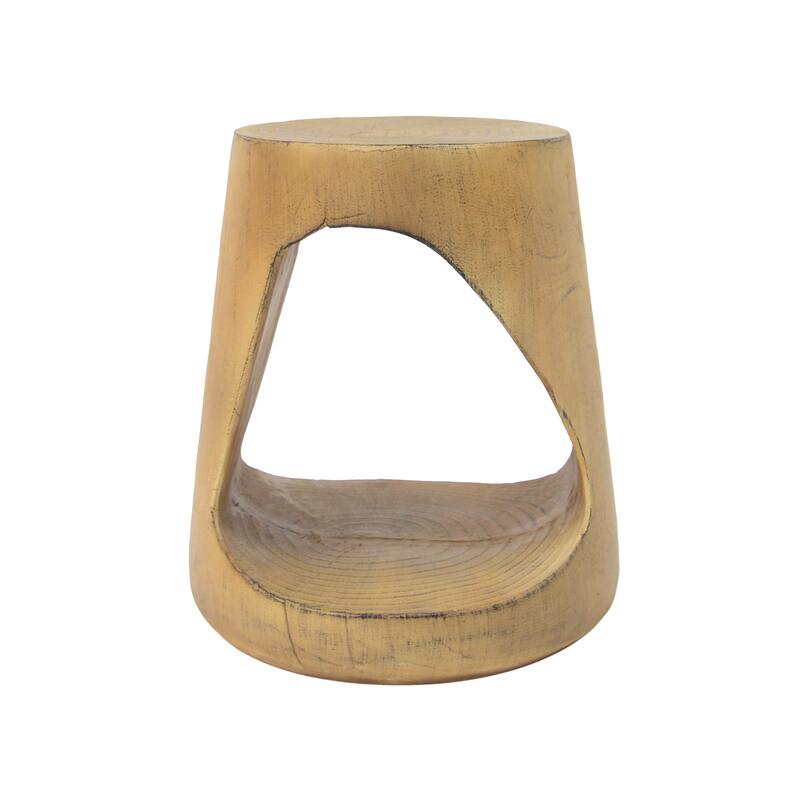 14.5" Modern Round Side Table with Stable Wide Base for Living Room or Bedroom