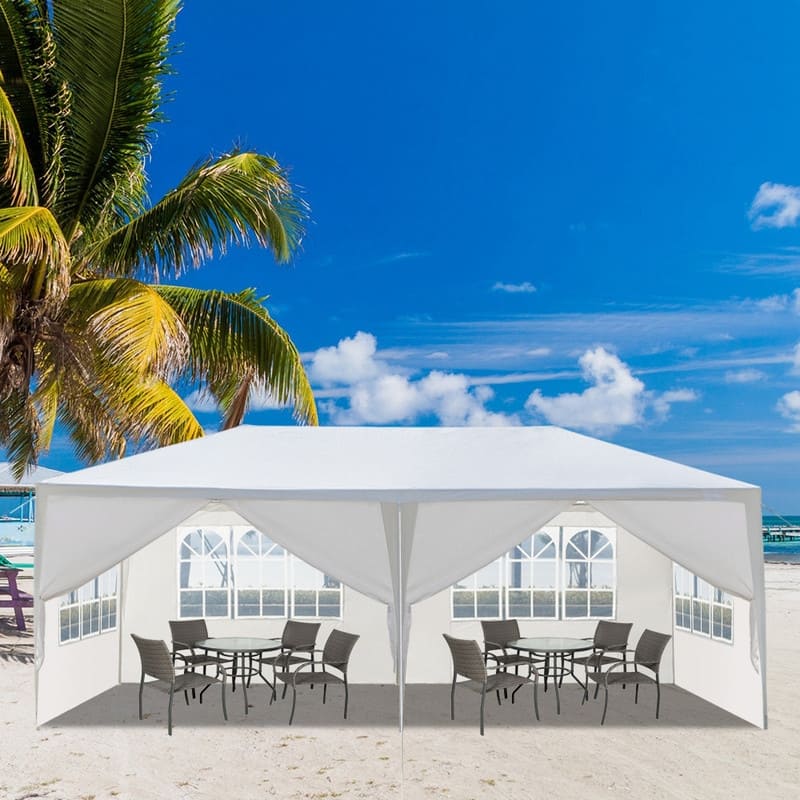 10'x20' Outdoor Party Tent with 6 Removable Sidewalls Canopy Patio Wedding Gazebo - 20x10FT